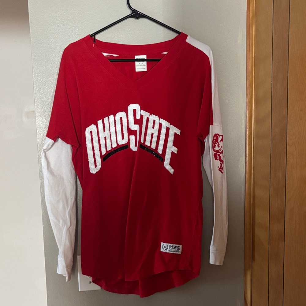 Victoria's Secret Red and White Ohio State Top